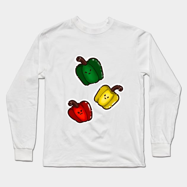 3 bell pepper brothers Long Sleeve T-Shirt by WwsNttb